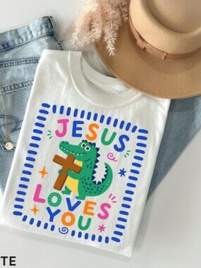Jesus Loves You Alligator Shirt, Christian Gospel T-Shirt